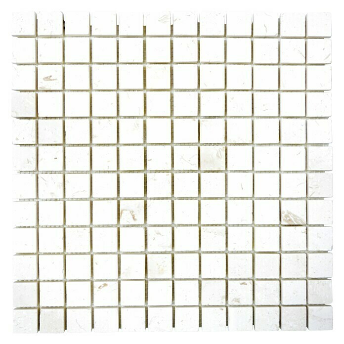Mosaikfliese Quadrat Lymra XNT 59023 (30,5 x 30,5 cm, Beige/Weiß, Matt)