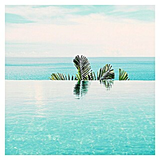 Cuadro de vidrio Infinity pool (Piscina, An x Al: 90 x 90 cm)