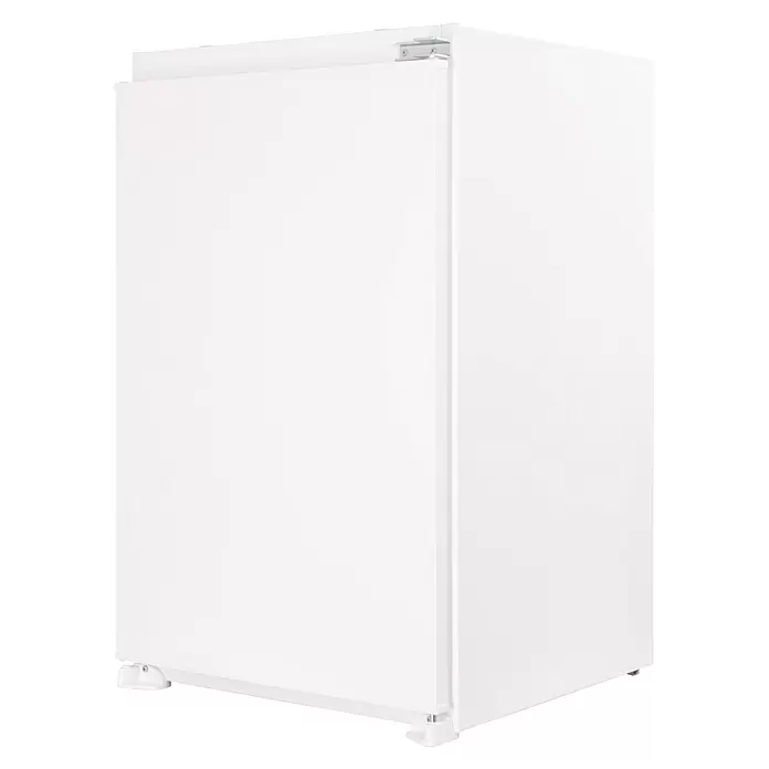 Respekta Einbaukühlschrank KS88.44-10 - Nutzinhalt Gesamt: 112 l, 54,5 x 54 x 87,5 cm, Weiß - Weißer kompakter Minikühlschrank mit einer Tür.