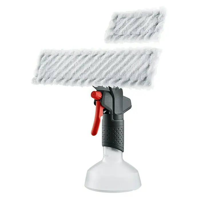 Bosch Akku-Fenstersauger GlassVac Set - 3,6 V, 2 Ah - Dieser Fenstersauger mit Sprühflasche und Mikrofaserwischer sorgt für streifenfreie Fenster im Handumdrehen. Ideal für den Haushalt.