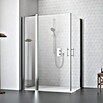 Camargue Vario Eckdusche S1+S15+S3 (115 x 90 x 195 cm, Stärke: 6 mm, Silber)