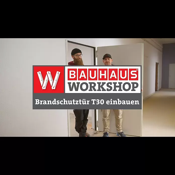 Padilla Brandschutztür Innova T30 Plus - 100 x 200 cm, Rechts, Anthrazitgrau - Brandschutztr T30 einbauen | BAUHAUS Workshop