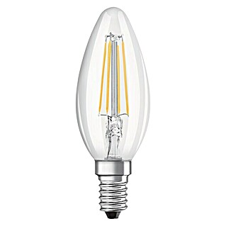 Osram Star LED-Lampe Kerzenform E14 matt (4 W, E14, Warmweiß, Klar, 3 Stk.)