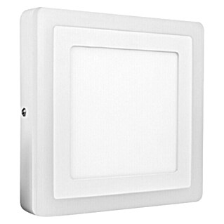Ledvance LED-Wand- & Deckenleuchte Click White (18 W, L x B x H: 30 x 30 x 4,5 cm, Weiß/Silber)