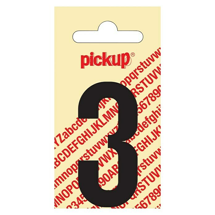 Pickup Etiqueta adhesiva (Motivo: 3, Negro, Altura: 60 mm)