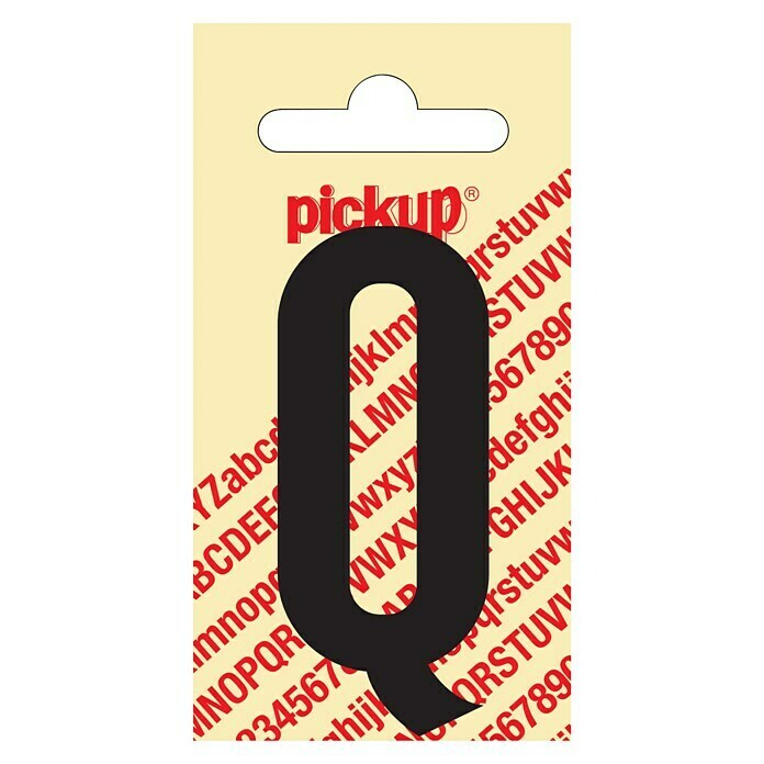 Pickup Etiqueta adhesiva (Motivo: Q, Negro, Altura: 60 mm)