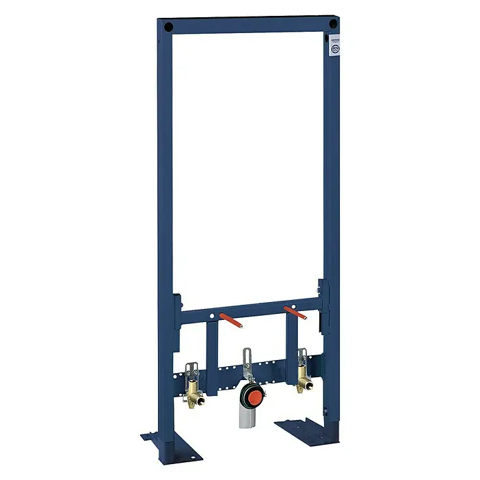 Grohe Rapid SL Bidet-Montageelement - 13,1 x 50 x 113 cm, Freistehende Montage, Pulverbeschichtet - Sanitärinstallationselement: Robuster, blauer Vorwandinstallationsrahmen für die Wandmontage von Sanitäranlagen im Badezimmer.