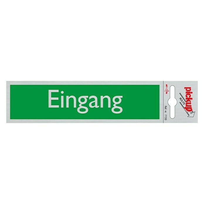 Pickup AufkleberMotiv: Eingang, L x B: 165 x 44 mm Top View