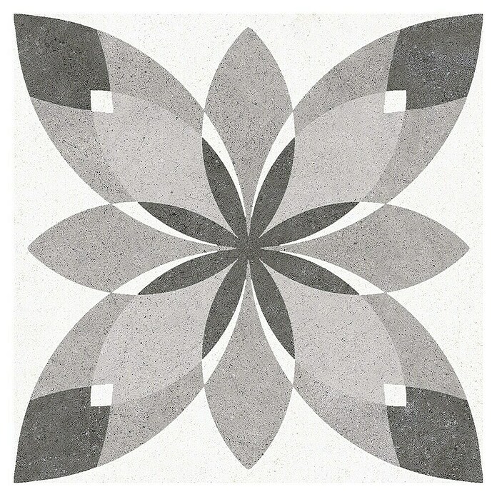 Porculanska pločica Vintage Mix (25 x 25 cm, Bijelo-sive boje, glazirano)