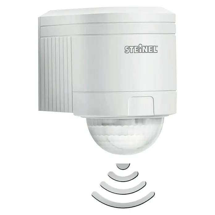 Steinel Bewegungsmelder IS 240 DUO weiß - Reichweite Sensor: 12 m, Weiß, Erfassungswinkel Sensor: 240 °, L x B x H: 100 x 60 x 90 mm - Weiße Steinel-Außenleuchte mit Bewegungsmelder und Sensor. Das Gerät ist für den Außenbereich konzipiert.