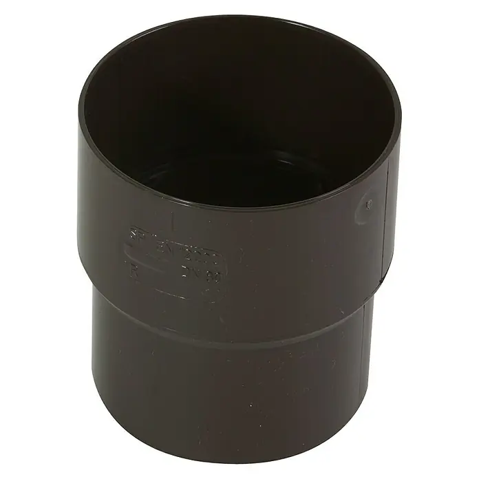 Dakota Manguito de bajante - Diámetro: 80 mm, Plástico, Marrón - Manguito HT marrón oscuro DN 50/90 con diseño de manguito escalonado. Ideal para tuberías de aguas residuales interiores, fácil instalación.