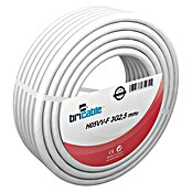 Bricable Cable eléctrico H05VV-F3G2,5 (H05VV-F3G2,5, 50 m, Blanco)