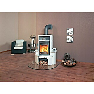 Hark Kaminofen Avenso ECOplus (8 kW, Raumheizvermögen: 175 m³, Verkleidung: Kachel, Creme/Weiß)