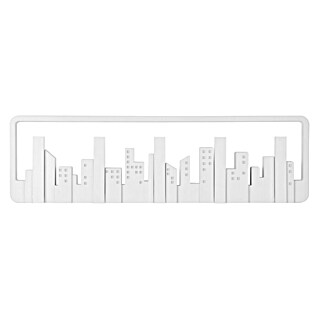 Umbra Garderobenleiste Skyline (L x B x H: 49,5 x 2,5 x 15,2 cm, Anzahl Haken: 5 Stk., Weiß)