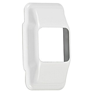 Embellecedor con placa (L x An x Al: 73 x 41 x 25 mm, Aluminio, Blanco)