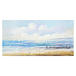 Cuadro pintado a mano (Playa, An x Al: 120 x 60 cm)