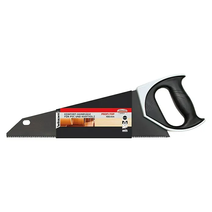 Wisent Profi-Top Sierra de mano Sierra de mano - Largo: 500 mm, Acero - La sierra de mano Wisent Profi-Top de 400 mm, ideal para PVC y madera dura, con mango ergonómico para un aserrado cómodo y cortes precisos.