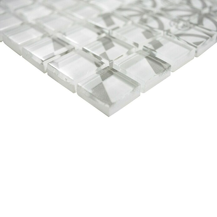 Mosaikfliese Quadrat Crystal XCM 8OP35 (30 x 30 cm, Grau, Glänzend)