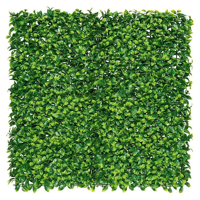 Nortene Jardín vertical Laurel - Plástico, L x An: 100 x 100 cm - Panel de seto artificial con hojas verdes densas, perfecto para decorar espacios interiores y exteriores. La pared verde añade un hermoso telón de fondo.