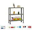 Simonrack Simonhome Estantería metálica Homeclick Plus (L x An x Al: 30 x 100 x 90 cm, Capacidad de carga: 150 kg/balda, Número de baldas: 3 ud., Gris)