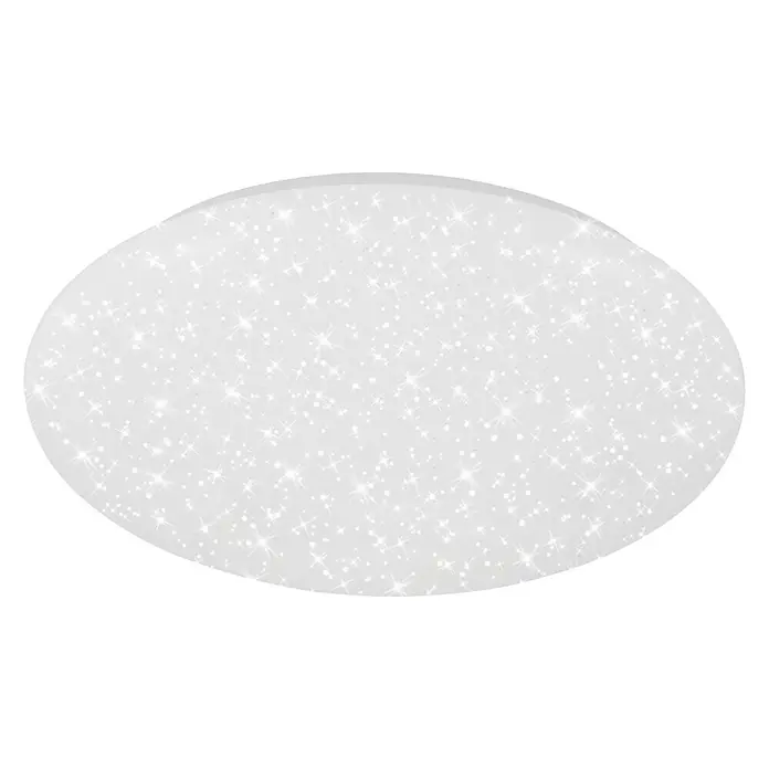 Brilo Plafón LED redondo cielo estrellado - 18 W, Ø x Al: 389 mm x 11 cm, Blanco, Blanco neutro - Un plafón LED redondo blanco con estrellas brillantes, ideal para crear un ambiente mágico en cualquier habitación.