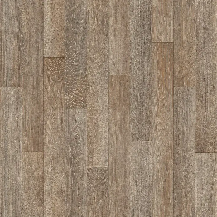 Beauflor PVC-Boden Meterware Atlantic - 400 cm, Natural Oak 949M, Braun - Hochwertiger Holzbodenbelag in warmen Brauntönen. Das Parkettmuster verleiht jedem Raum eine elegante und natürliche Atmosphäre.