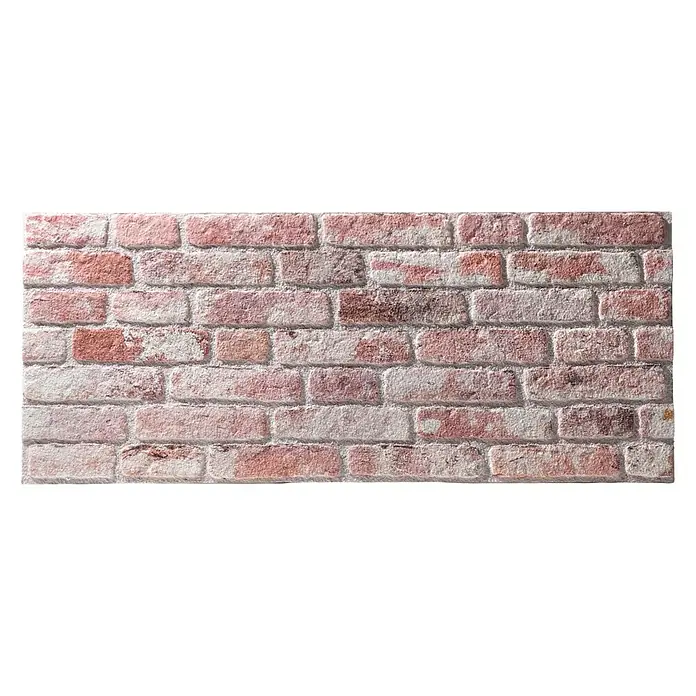 Panel de pared Ultra light Ladrillo - 120 x 50 cm, 2 ud. - Primer plano de un panel de pared decorativo con un bonito patrón de ladrillos en tonos de rosa y morado, ideal para decoración de interiores.