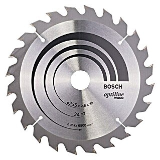 Bosch Kreissägeblatt Optiline Wood (235 mm, Bohrung: 30 mm, 24 Zähne, Schnittbreite: 2,8 mm)