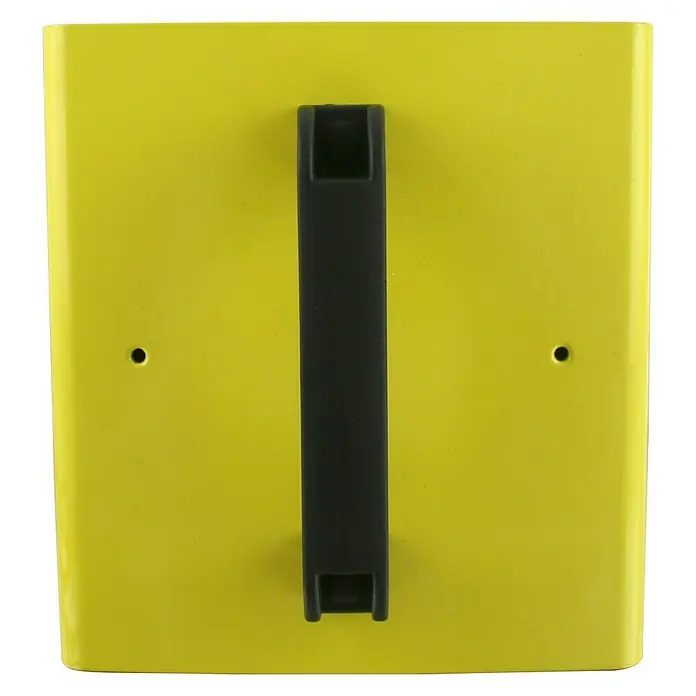 Bauheizer Box - 1.000 W - 2.000 W, Nennspannung: 220 V - 240 V, Gelb/Schwarz - Gelbe Schweißmaske mit schwarzem Griff für Schweißarbeiten, bietet Schutz und Komfort bei der Arbeit.