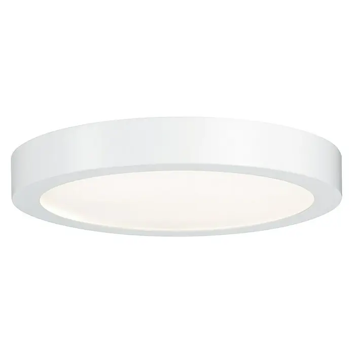 Paulmann LED-Deckenleuchte rund Lunar - 15 W, Ø x H: 30 x 3,8 cm, Weiß, Warmweiß - Das Bild zeigt eine moderne, runde LED-Deckenleuchte in Weiß, die ein helles, angenehmes Licht abstrahlt. Sie ist minimalistisch und zeitgemäß.