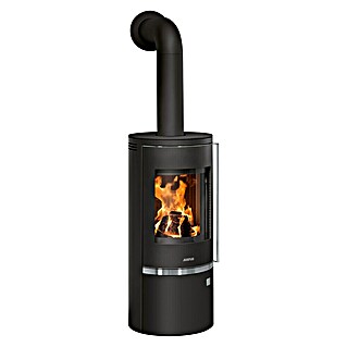 Justus Kaminofen Faro Top 2.0 (6 kW, Raumheizvermögen: 115 m³, Abdeckung: Stahl, Schwarz)