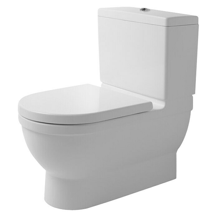 Duravit Starck 3 Stand-WC-KombinationMit Spülrand, Ohne Spezialglasur, Spülform: Tief, WC Abgang: Waagerecht, Weiß Front View