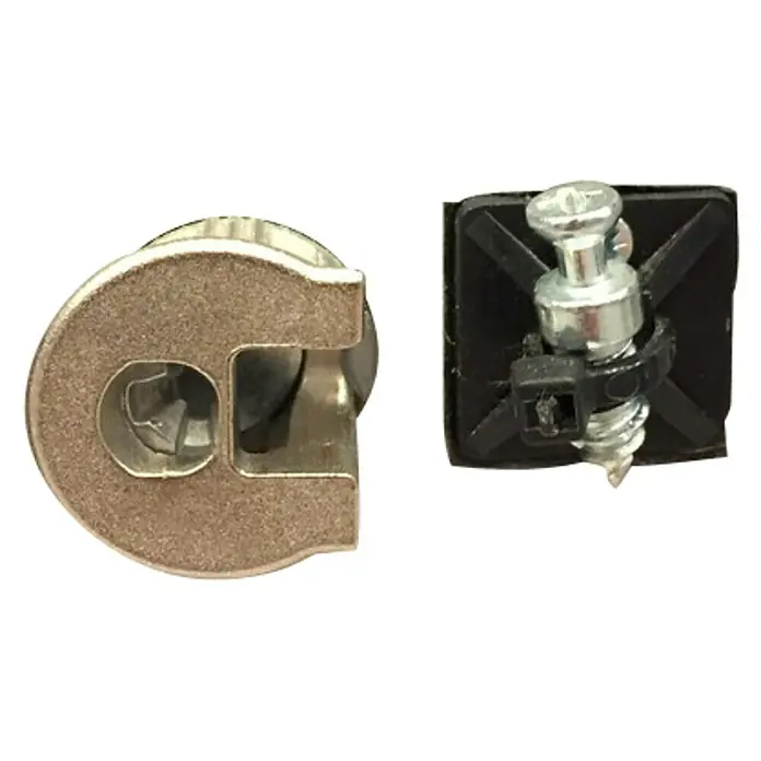 Stabilit Conector excéntrico para armario Rafix - Acero, Niquelado, 8 ud. - Conector de muebles: carcasa excéntrica y tornillo con taco para montaje de muebles.