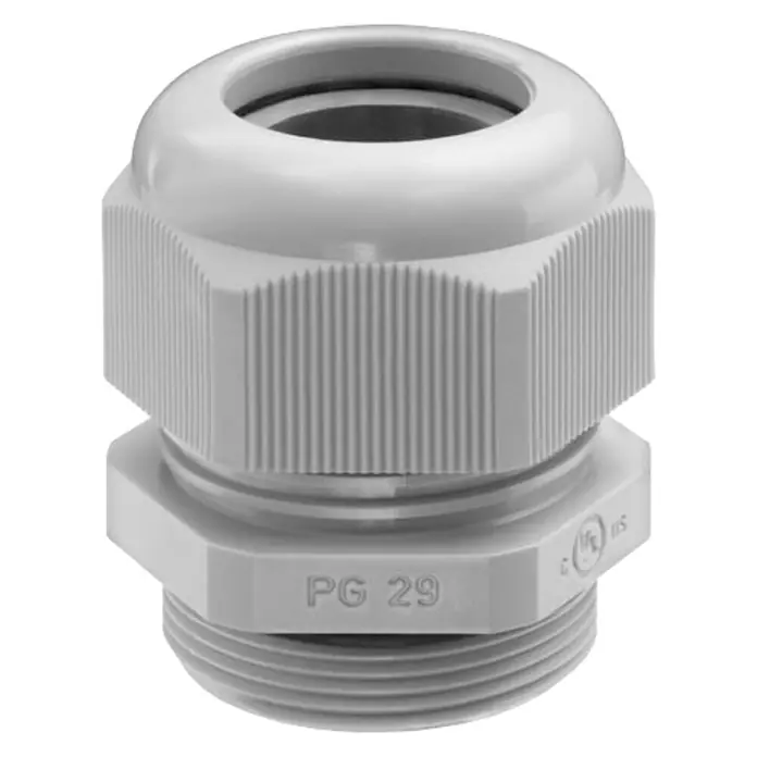 Prensaestopas - M 14, Específico para: Cable redondo de Ø 10 - 14 mm, IP68, 10 ud. - Un prensaestopas PG29 de plástico gris claro para un enrutamiento seguro de cables en diversas aplicaciones. El diseño robusto garantiza una protección fiable.