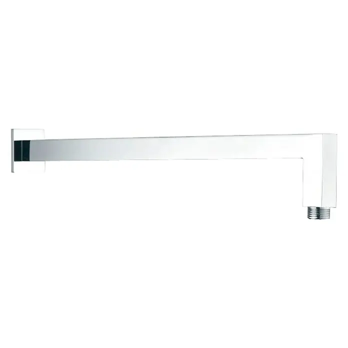 Imex Brazo de conexión BPE004 - Largo: 37,5 cm, Cuadrado - Brazo de ducha recto y cuadrado cromado para un estilo moderno. Su acabado brillante aporta un toque elegante.