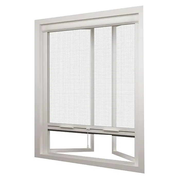 Mosquitera Elite - An x Al: 100 x 140 cm, Montaje de la mosquitera: Inserción, Color bastidor: Blanco - Imagen de una ventana abatible blanca con mosquitera, ideal para apartamentos y casas.