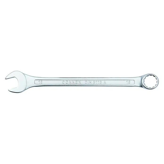 Connex Llave combinada - Ancho de llave: 16 mm - Una llave combinada Connex DIN 3113 A, tamaño 16, hecha de acero al cromo vanadio para alta resistencia y durabilidad.