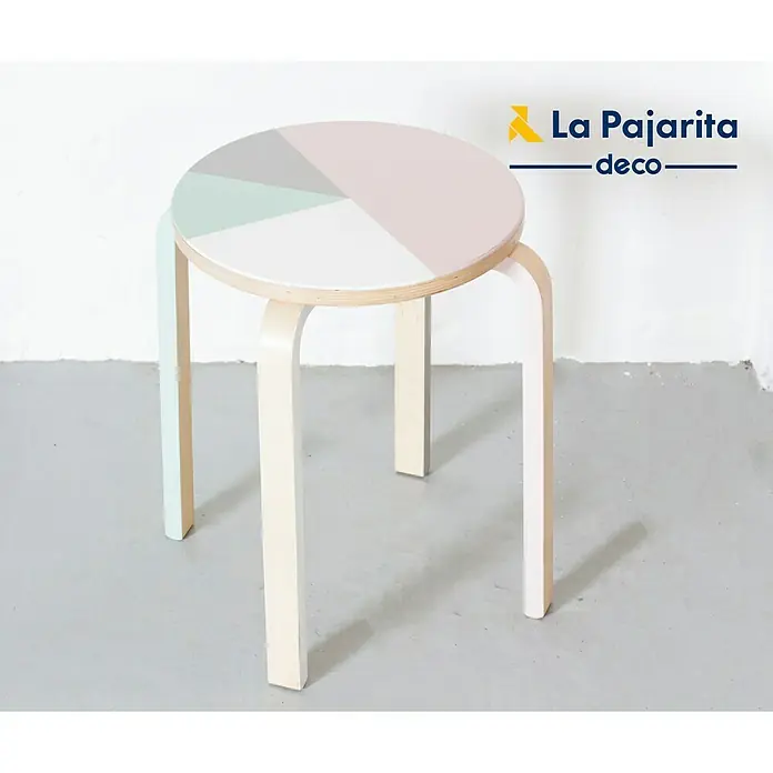 La Pajarita Pintura de tiza Chalk Paint - Vintage, 175 ml, Mate - Este taburete cautiva con su diseño colorido y su funcionalidad. Perfecto para cualquier habitación que necesite un toque de color y estilo.
