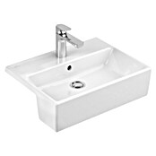 Villeroy & Boch Memento Einbauwaschbecken (55 x 42,5 cm, Ohne Beschichtung, Mit Überlaufloch, Keramik, Weiß)