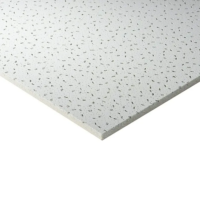 Knauf Deckenplatte AMF Thermatex - 62,5 x 62,5 cm, Weiß, Feinfresko - Deckenplatte mit typischer Lochstruktur. Ideal für Büros und andere Räume, in denen Schallabsorption wichtig ist.
