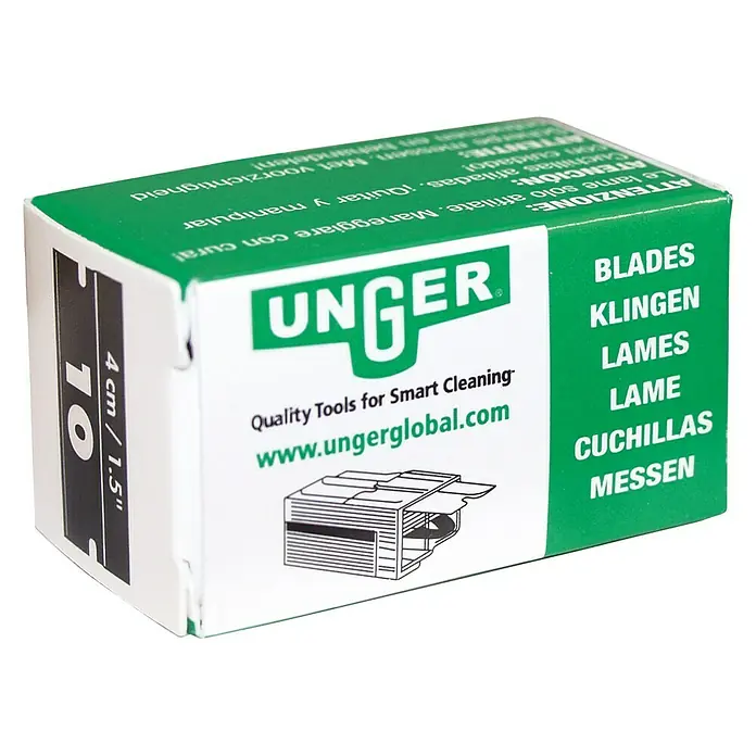 Unger Glasschaber-Klingen - 20 Stk. - Unger Blade Box für Profis. Ideal für saubere Ergebnisse beim Fensterputzen. Hochwertige Klingen für effektives Arbeiten.
