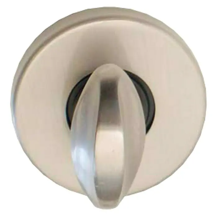 Condena 4018R - Latón, Niquelado - Pomo para puerta de baño o aseo. Pomo de puerta con un mango ovalado, ideal para el uso diario.