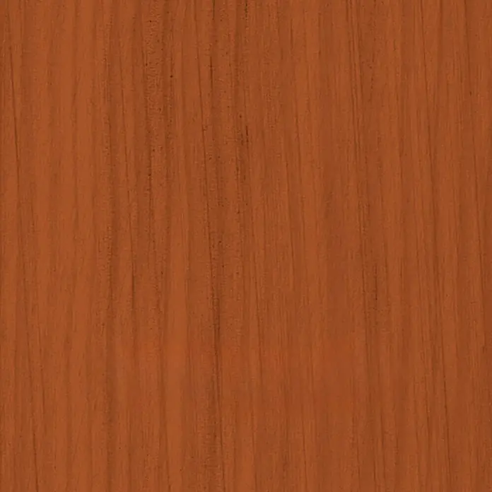 Bondex Holzlasur für Außen - Kastanie, 750 ml, Seidenmatt - Nahaufnahme einer Holzoberfläche mit vertikalen Maserungen in warmen Brauntönen, ideal für Texturen und Hintergründe.