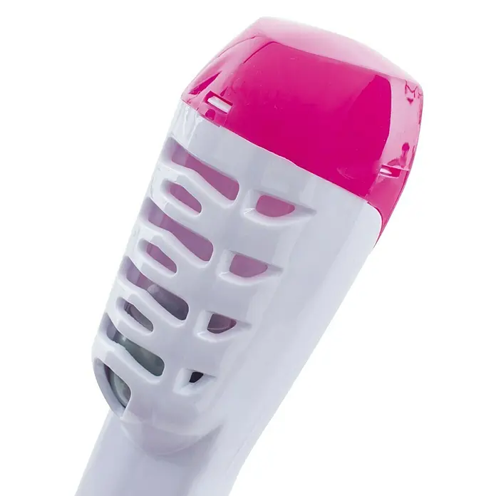 Seac Sub Máscara de Snorkel Fun Junior - XS/S, Plástico, Rosa - Primer plano de un snorkel con parte superior rosa y rejilla blanca, ideal para la exploración submarina.