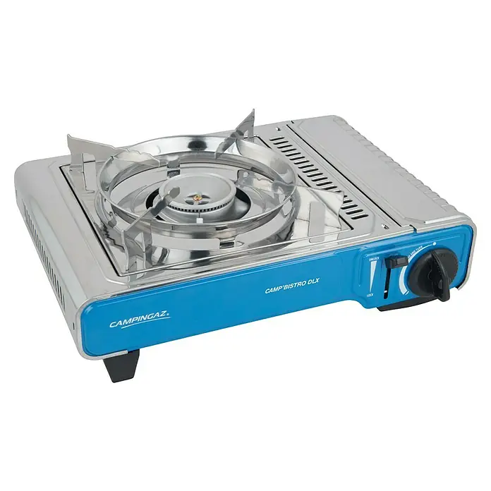 Campingaz Gaskocher Camp Bistro DLX - L x B x H: 285 x 370 x 125 mm, Leistung: 2.120 W, Ohne Stopgaz-System - Tragbarer Campingkocher von Campingaz, Modell Camp'Bistro DLX, ideal für Outdoor-Aktivitäten und Campingausflüge.