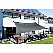 Sunfun Toldo vela Tipo 2 (360 x 360 cm, Gris claro, 4 cables de fijación)