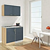 Respekta Minikeuken (Breedte: 100 cm, Met glaskeramische kookplaat, Grijs)