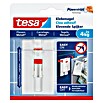 Tesa Verstellbarer Klebenagel (Geeignet für: Fliesen, Belastbarkeit: 4 kg, 2 Stk., Weiß)