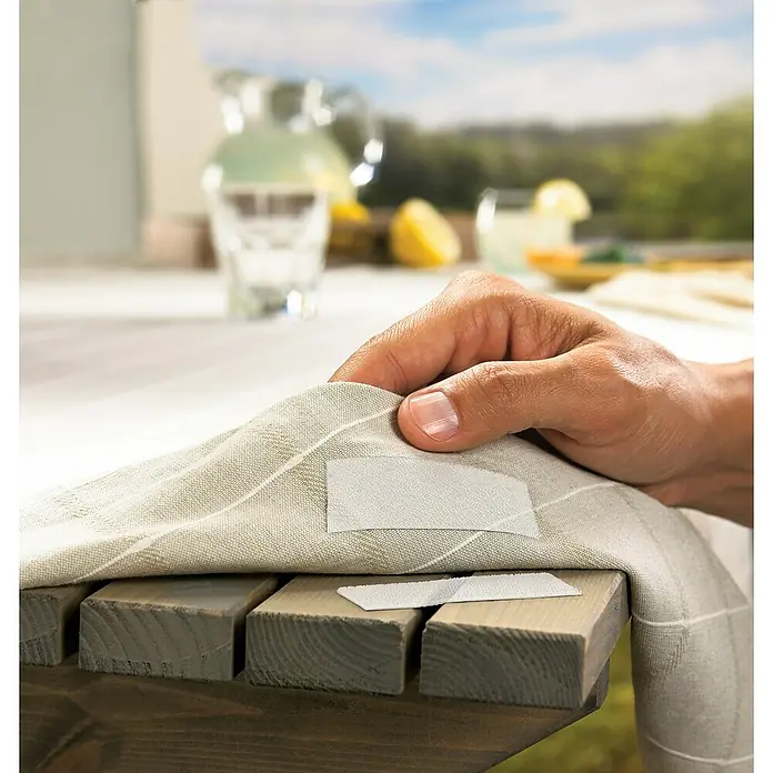 3M Scotch Cinta engomada Interior - 19 x 76 mm, Blanco - Mantel con cierre de velcro para una fijación sencilla y un aspecto ordenado. Ideal para uso en exteriores.