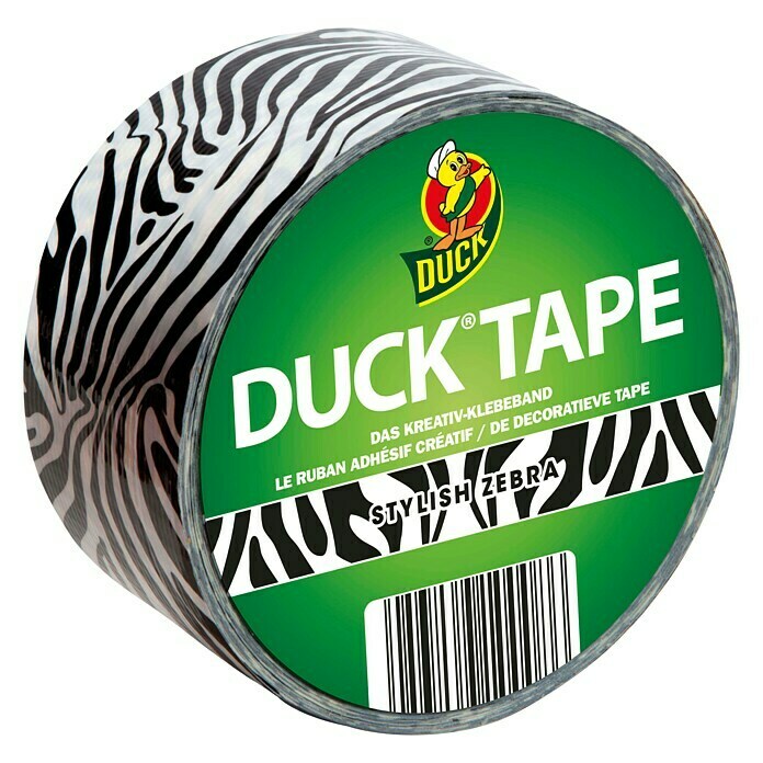 Duck Tape Dekorativna ljepljiva traka Rollen (Stylish Zebra, 9,1 m x 48 mm)